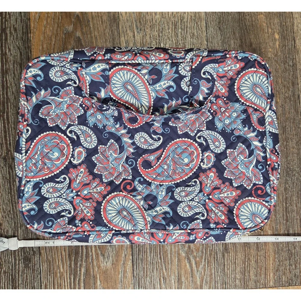 Bagsmart Hanging Toiletry Bag Quilted Paisley Travel Organizer Blue Red Large